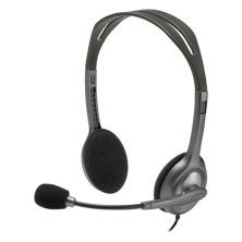 Auriculares LOGITECH H111 981-000593 - Jack 3.5mm · Cable 180 cm · Micrófono · 2.0 · Gris