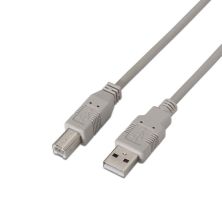 Cable para Impresora USB Tipo A/M a USB 2.0 Tipo B/M - 1.38m · Beige