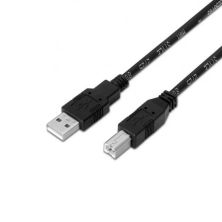 Cable para Impresora USB 2.0 Tipo B/M a USB Tipo A/M - 1m · Negro