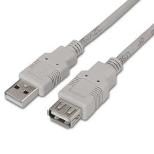 Cable de Extensión USB 2.0 Tipo A Macho/Hembra - 1m · Beige