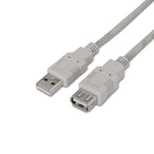 Cable de Extensión USB 2.0 Tipo A Macho/Hembra - 3m · Beige