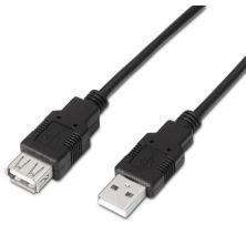 Cable Alargador USB 2.0/M a USB/H - 1.8m · Negro