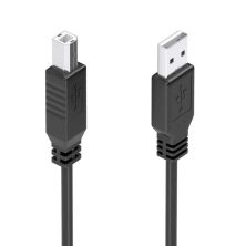 Cable con Amplificador USB 2.0/M a Tipo B/M - 10m · Negro