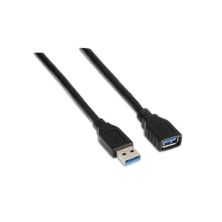 Cable USB 3.0 Tipo A/M a USB Tipo A/H - 1m · Negro