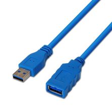 Cable Alargador USB 3.0 Tipo A/M a USB Tipo A/H - 1 m · Azul