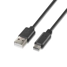 Cable Alargador USB Tipo C a USB A 2.0 - 0.5 m · Negro