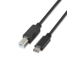 Cable para Impresora USB 2.0 Tipo USB C/M a USB Tipo B/M - 2 m · Negro