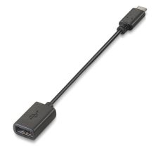 Cable USB 2.0 Tipo C/M a USB Tipo A/H - 0.5 m · Negro