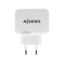 Cargador de Pared AISENS A110-0439 - 17W · 2xUSB 2.0 · Blanco