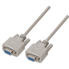 Cable Serie Null Modem DB9/H a DB9/H - 1.8 m · Beige