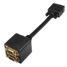 Cable Bifurcador S/VGA HDB15-M a 2xHDB15-H - 0.20m · Negro