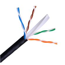 Bobina de Cable de Red Exterior Rígido RJ45 Cat 6 UTP - 305m · Negro