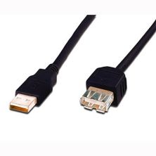 Cable Alargador USB 2.0 TIPO A M-H - 5 m · Negro