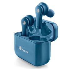 Auriculares Inalámbricos NGS Ártica Bloom ARTICABLOOMAZURE - BT. 5.1 · Bat. 400mAh · Micrófono · Estuche de Carga · Azul