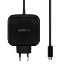Cargador de Pared AISENS ASCH-1PD65WL-BK - 65W · USB Tipo C · 1.2M · Negro