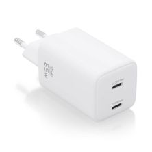 Cargador de Pared AISENS ASCH-65W2P039-W - 65W · 2xUSB Tipo C · Blanco
