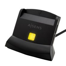 Lector  de Tarjetas Externo AISENS ASCR-SN04CDS-BK - USB Tipo C · DNI · Tarjetas · Negro