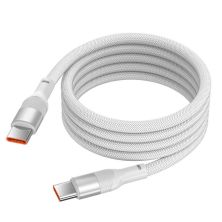 Cable Ultrarrápido USB Tipo C a USB Tipo C - 1 m · Magnético · Blanco
