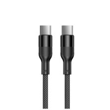 Cable Ultrarrápido USB Tipo C a USB Tipo C - 1 m · Trenzado · Negro