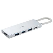 HUB USB Tipo C 3xUSB 3.0 1xHDMI 1xUSB Tipo C - Plata