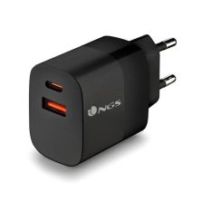 Cargador de Pared NGS BUD - 45W · USB Tipo C · USB Tipo A · Negro