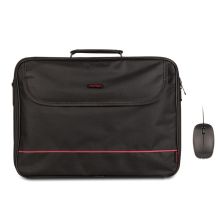 Maletín para Portátil + Ratón NGS Bureau BUREAUKIT - 800 Dpi · 16" · Negro/Rojo