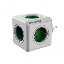 Regleta Cubica ALLOCACOC BXPC1100GN - 5xSchuko · Blanco/Verde