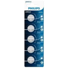 Pack de 5 Pilas Botón PHILIPS CR2025P5/01B - 3V