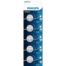 Pack de 5 Pilas Botón PHILIPS CR2032P5/01B Lithium - 3V