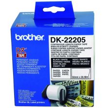 Cinta de Papel Continuo BROTHER DK22205 62mm x 30.40 m Blanco - DK22205