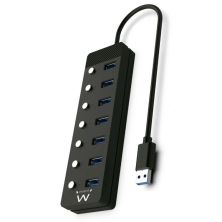 HUB USB 3.0 7xUSB Tipo C - Negro