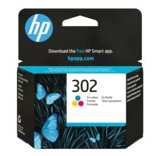 Tinta HP 302 a color F6U65AE. Cartucho HP Original - EMBALAJE DETERIORADO - REFURBISHED