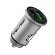 Cargador de Coche VENTION FFAH0 - 18W · 2xUSB · Gris
