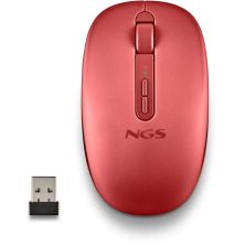 Ratón Inalámbrico Ergonómico NGS Fog Dual  - Bluetooth · 1600DPI · Rojo