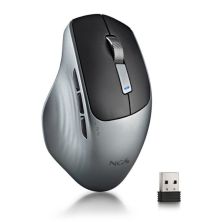 Ratón Inalámbrico Ergonomico NGS Wireless Lush-RB - USB · 1600DPI · Silencioso · Gris