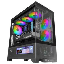 Caja Semitorre MARS GAMIMG MC-LCDX - ATX · 2.5" · 3.5" · USB Tipo C · 1xUSB 3.0 · Negro