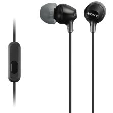 Auriculares Intrauditivos con Cable SONY MDR-EX15AP -  Jack 3.5mm · Cable 1.20m · Micrófono · Negro
