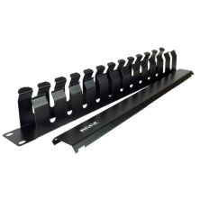 Guiacables con Tapa PHASAK PA 5095 - Rack 19" · Metálico · Negro