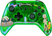 Mando Compatible BLADE - Wireless · PC/Switch/iOs/Android · Translucido · Cable 1.8m · Luz LED · Rick and Morty