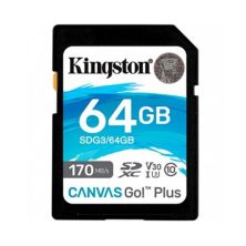 Tarjeta de Memoria KINGSTON Canvas Go SDG3/64GB - 64GB · Clase 10