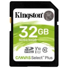 Tarjeta de Memoria KINGSTON Canvas Select Plus SD HC SDS2/32GB - 32GB · Clase 10
