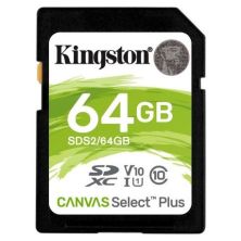 Tarjeta de Memoria KINGSTON Canvas Select Plus SD XC SDS2/64GB - 64GB · Clase 10
