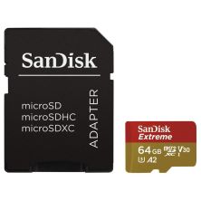 Tarjeta de Memoria SANDISK Extreme A2 SDSQXA2-064G-GN6AA - 64GB · Clase 10 UHS-I U3 + Adaptador