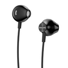 Auriculares con Cable PHILIPS TAUE100BK - Jack 3,5mm · Cable 1,2m · Micrófono · Negro