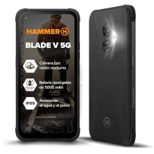 Smartphone Rugged HAMMER Blade V - 5G · NFC · MediaTek Dimensity D7050 · 6.59" FHD+ · 8GB · 256GB · Android 13 · Negro