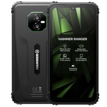 Smartphone Rugged HAMMER Ranger -  NFC · MediaTek Helio G9· 6" HD+ · 6+8GB · 128GB · Android 15 · Negro/Verde