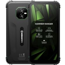 Smartphone Rugged HAMMER Ranger -  NFC · MediaTek Helio G9· 6" HD+ · 6+8GB · 128GB · Android 15 · Negro/Verde
