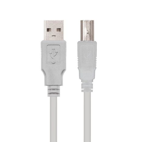 Cable para Impresora USB 2.0 Tipo A-M a Tipo B-M - 1 m · Beige