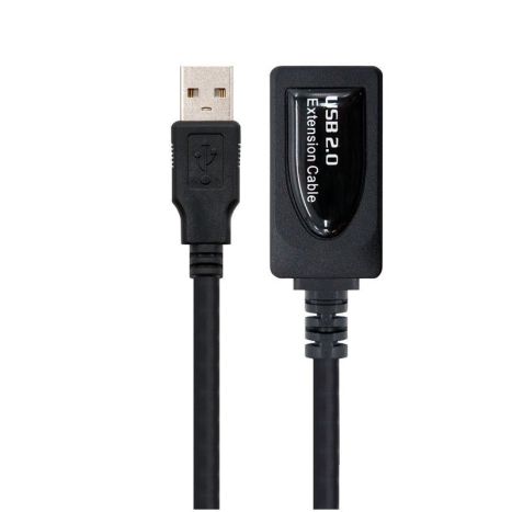 Cable Prolongador con Amplificador USB 2.0 Tipo A/M a Tipo A/H - 5 m · Negro