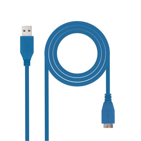 Cable USB 3.0 Tipo A/M a Micro USB Tipo B/M - 1 m · Azul